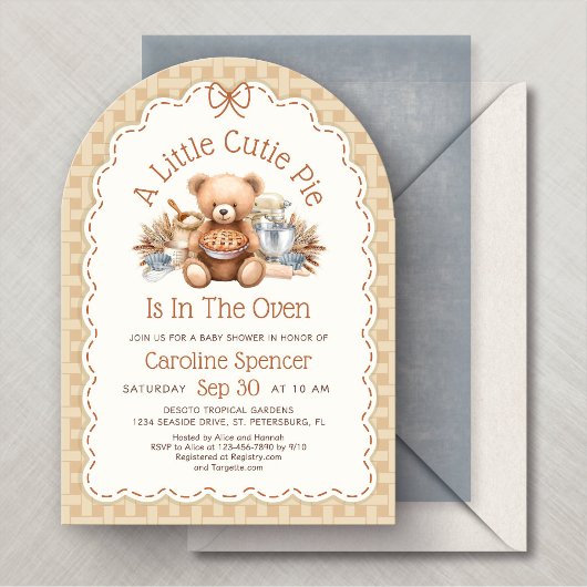 Herfstval Cutie Pie Baby Shower Kaart