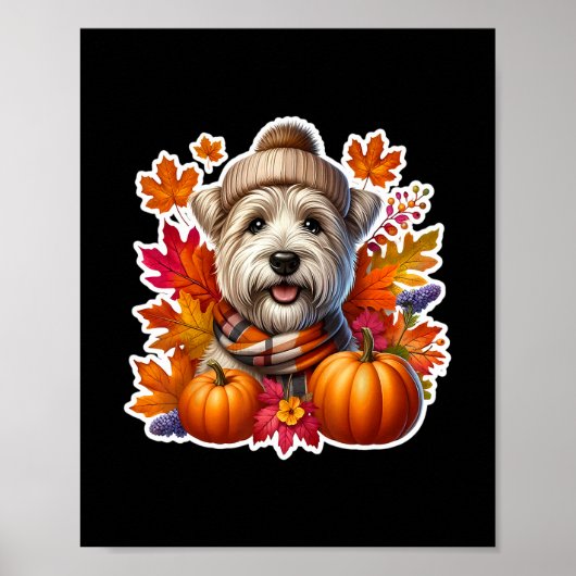 Herfstval Glen Of Imaal Terrier Ter Hondenbezitter Poster (Voorkant)