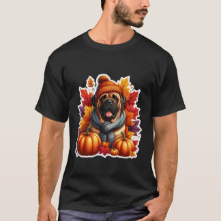 Herfstval Mastiff-hondeneigenaar Liefhebber Pompoe T-shirt