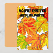 HERFSTVAL PARTY UITNODIGINGEN OP MAAT (Voorkant / Achterkant)