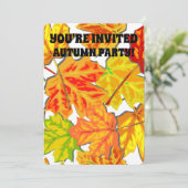 HERFSTVAL PARTY UITNODIGINGEN OP MAAT (Staand voorkant)