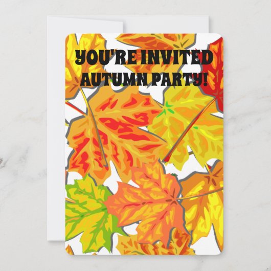 HERFSTVAL PARTY UITNODIGINGEN OP MAAT (Voorkant)