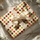 Herfstval Polka Stippen Patroon Cadeaupapier