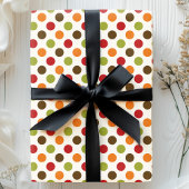Herfstval Polka Stippen Patroon Cadeaupapier