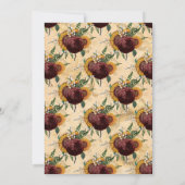 Herfstval Roestige Bloem Gothic Koppels Shower Kaart (Achterkant)