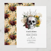 Herfstval Roestige Bloem Gothic Koppels Shower Kaart (Voorkant / Achterkant)