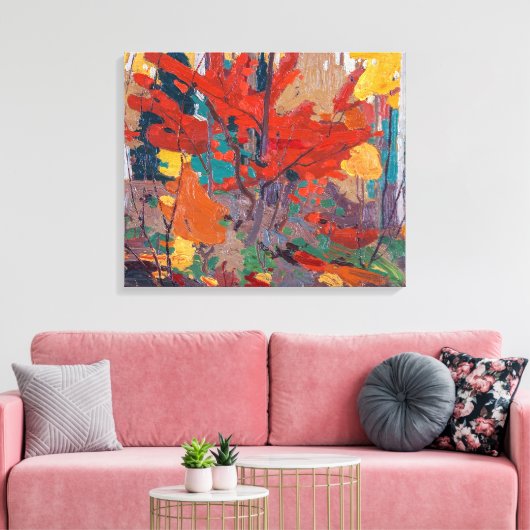 Herfstval | Tom Thomson | Canvasprint Canvas Afdruk (Insitu (Woonkamer))