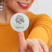 Herfstval Vibes Rustieke Bachelorette-feest Ronde Sticker
