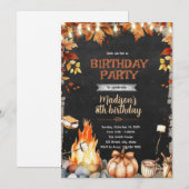 Herfstval vuurfeest uitnodiging (Voorkant / Achterkant)