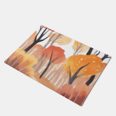 Herfstvalblad bos watercolor bladeren deurmat (Schuin)