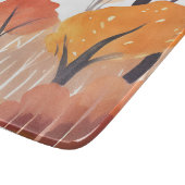 Herfstvalblad bos watercolor bladeren snijplank (Hoek)