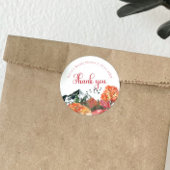 Herfstvallei Bergbos Bruiloft Ronde Sticker