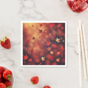 Herfstvallende esdoorn verlaat Bokeh Découpage Servet