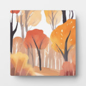 Herfstvalloof bos aquarel bladeren fotoplaat (Voorkant)