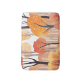 Herfstvalloof bos watercolor bladeren badmat (Voorkant Verticaal)