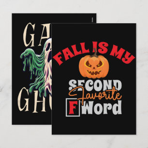Herfstvalvibes is mijn tweede favoriete V-woord Feestdagenkaart
