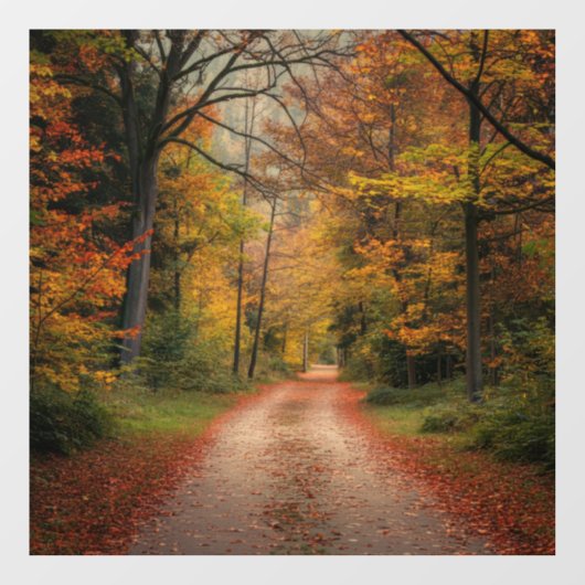 Herfstvenster vastklemmen raamsticker (Vel)