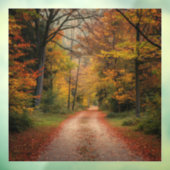 Herfstvenster vastklemmen raamsticker (Vel 3)