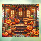 Herfstvenster vastklemmen raamsticker (Vel 3)