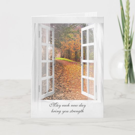 Herfstvenster voor sympathie kaart (Voorkant)