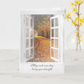 Herfstvenster voor sympathie kaart (Gele Bloem)