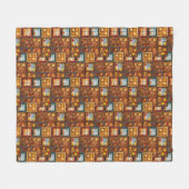 Herfstvensters Fleece Deken (Voorkant (Horizontaal))