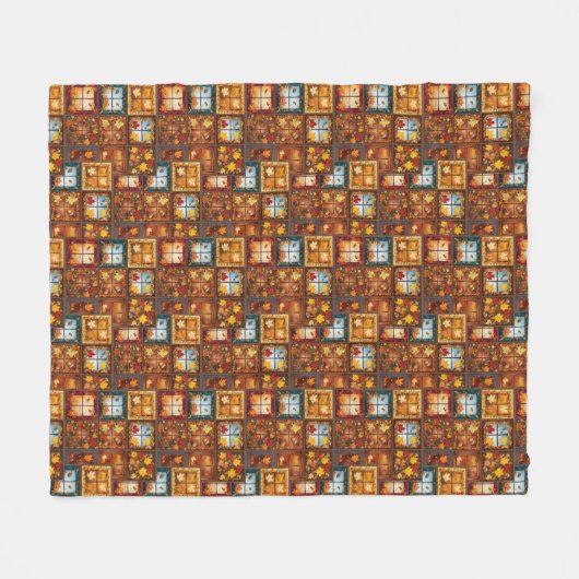 Herfstvensters Fleece Deken (Voorkant (Horizontaal))
