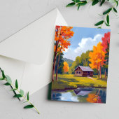 Herfstverblijf Meerzijde Cottage Briefkaart