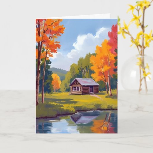 Herfstverblijf Meerzijde Cottage Kaart (Gele Bloem)