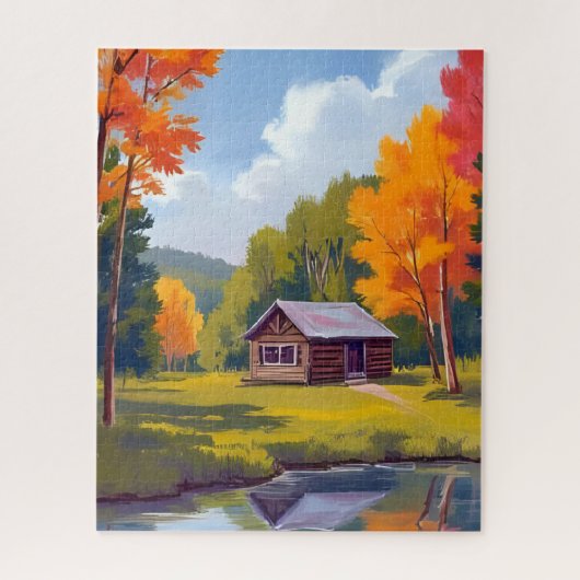 Herfstverblijf Meerzijde Cottage Legpuzzel (Verticaal)