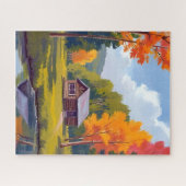 Herfstverblijf Meerzijde Cottage Legpuzzel (Horizontaal)