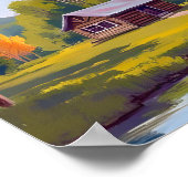 Herfstverblijf Meerzijde Cottage Poster (Hoek)