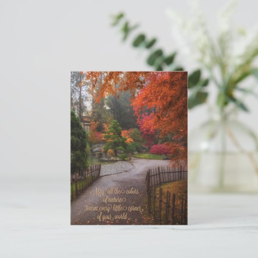 Herfstverjaardag Briefkaart (Staand voorkant)