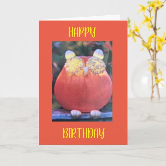 *** HERFSTVERJAARDAG VAN BESTE VRIEND **** KAART (Gele Bloem)