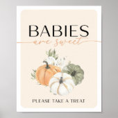 Herfstverjaardagsbaby's zijn een zoet teken poster (Voorkant)