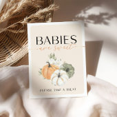 Herfstverjaardagsbaby's zijn een zoet teken poster