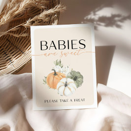 Herfstverjaardagsbaby's zijn een zoet teken poster