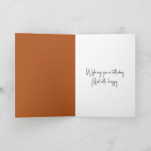 Herfstverjaardagsboeket in een Oranje pompoen Kaart (Binnen)