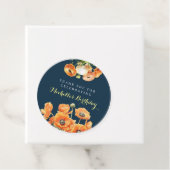 Herfstverjaardagsfeest Herfst Sinaasappels bloemen Bedankjes Labels (In situ)