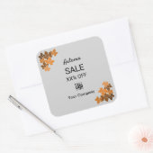 Herfstverkoop op marketingmateriaal vierkante sticker (Envelop)