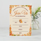 Herfstverzamelingsfeest Ontwerp Kaart (Staand voorkant)