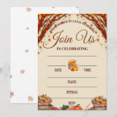 Herfstverzamelingsviering Design Kaart (Voorkant / Achterkant)