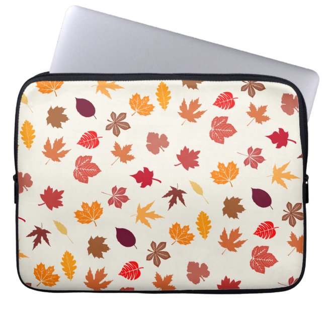 Herfstvibes herfstbladeren laptop sleeve (Voorkant)