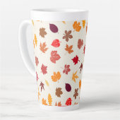 Herfstvibes herfstbladeren latte mok (Linkerhoek)
