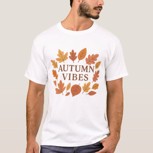 Herfstvibes - herfstbladeren t-shirt (Voorkant)