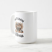 Herfstvibes pompoenmand koffiemok (Voorkant links)