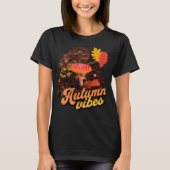 Herfstvibes, rode paddenstoel t-shirt (Voorkant)