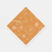 Herfstviering Schets in Sinaasappel Servet (Hoek)