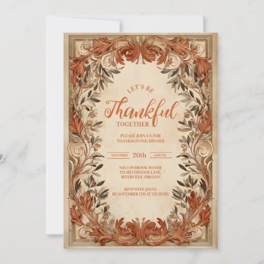  herfstviering van de Thanksgiving Kaart (Voorkant)