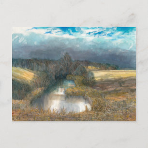 herfstvijver briefkaart